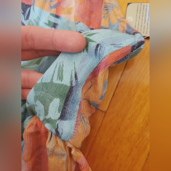 NWT O'Neill Jennifer Woven Maxi Tank Dress. Neck Tie. Backless. Tropical. Boho. - Picture 13 of 16